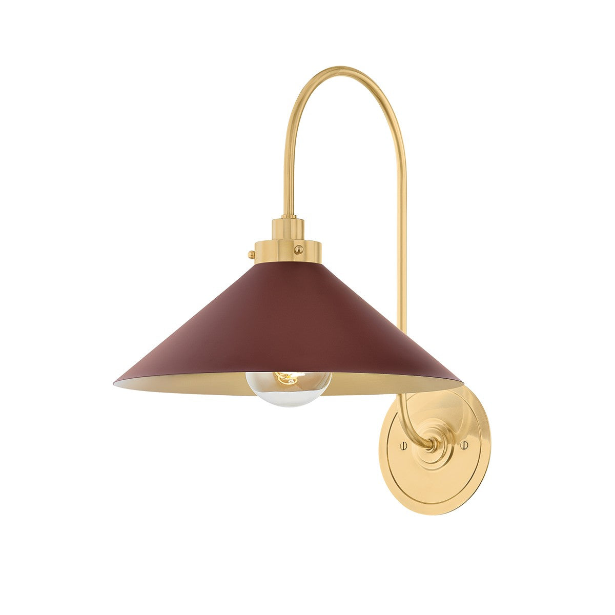 Hudson Valley - MDS1400-AGB/CRN - One Light Wall Sconce - Clivedon - Aged Brass