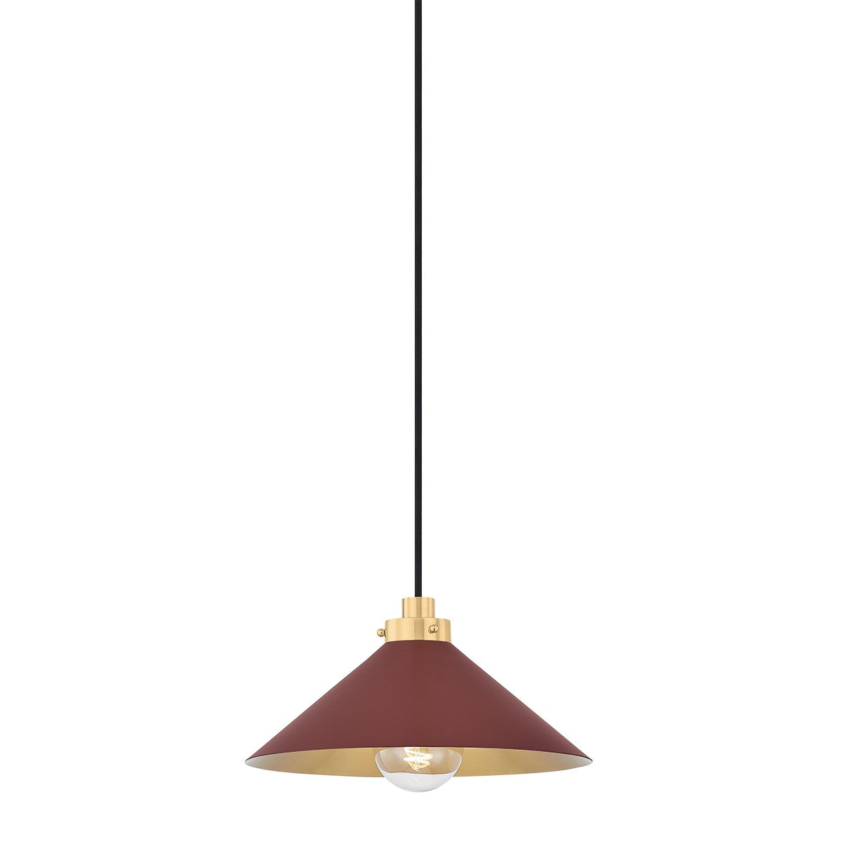 Hudson Valley - MDS1401-AGB/CRN - One Light Pendant - Clivedon - Aged Brass