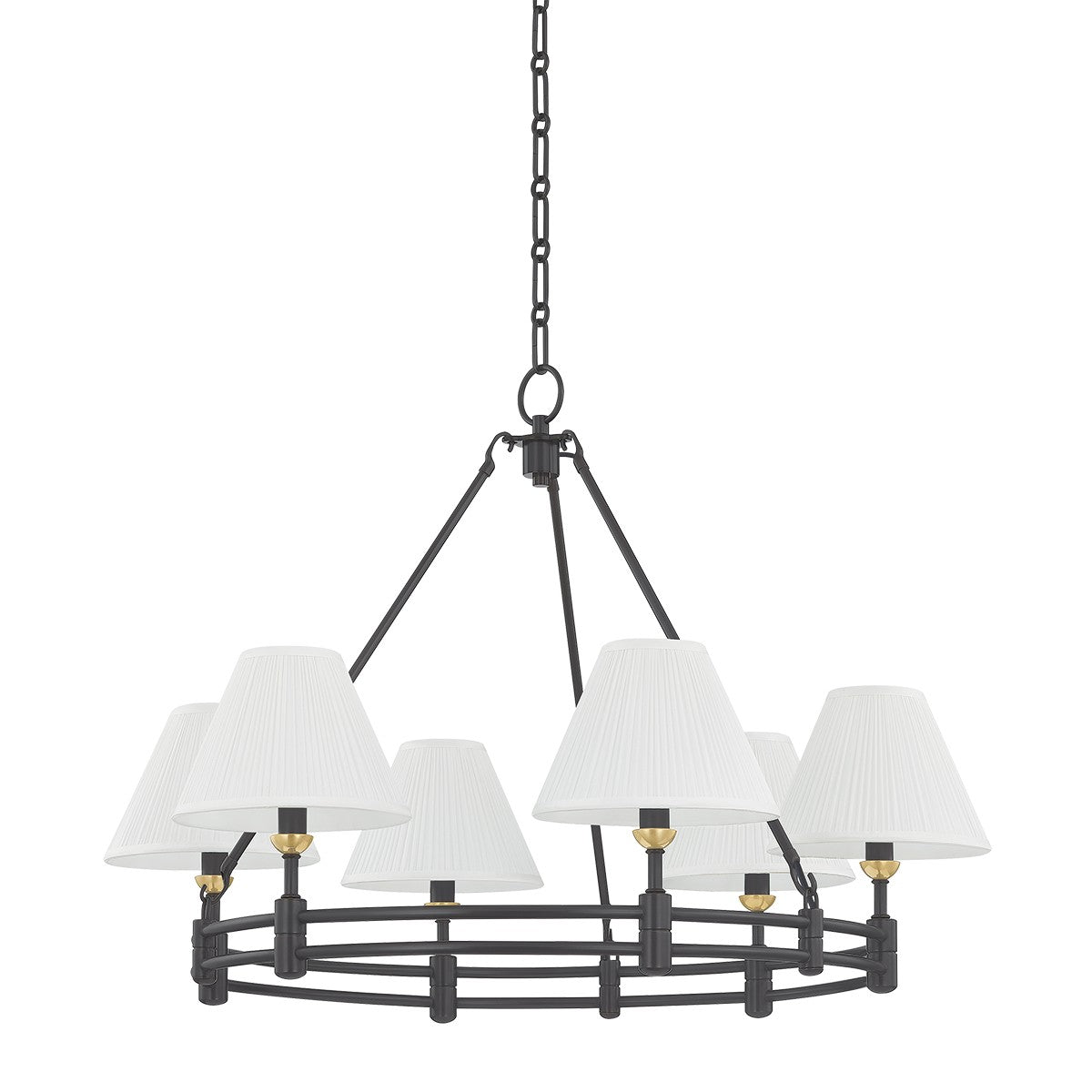 Hudson Valley - MDS1800-AGB/DB - Six Light Chandelier - Howard - Aged Brass