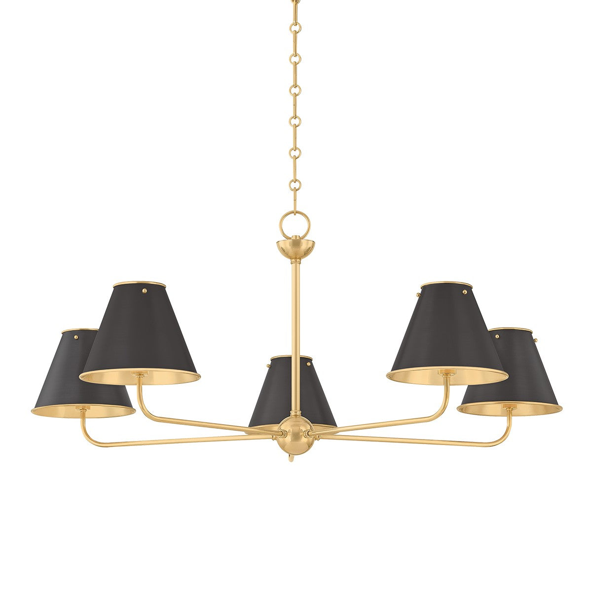 Hudson Valley - MDS2000-AGB/DB - Five Light Chandelier - Burghley - Aged Brass