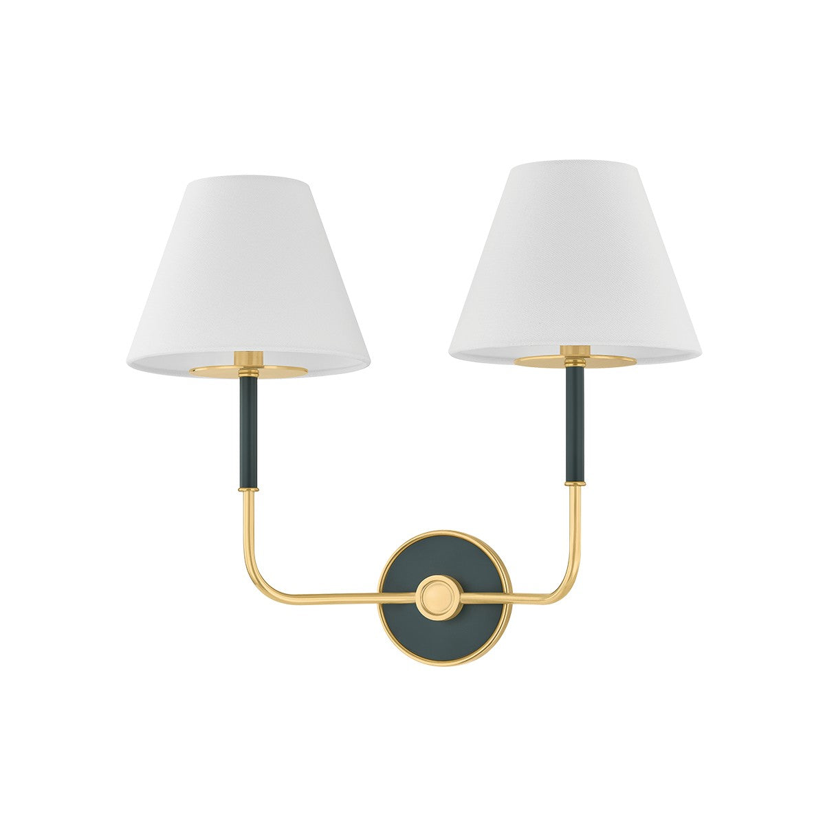 Hudson Valley - MDS2201-AGB/SSG - Two Light Wall Sconce - Wedgewood - Aged Brass
