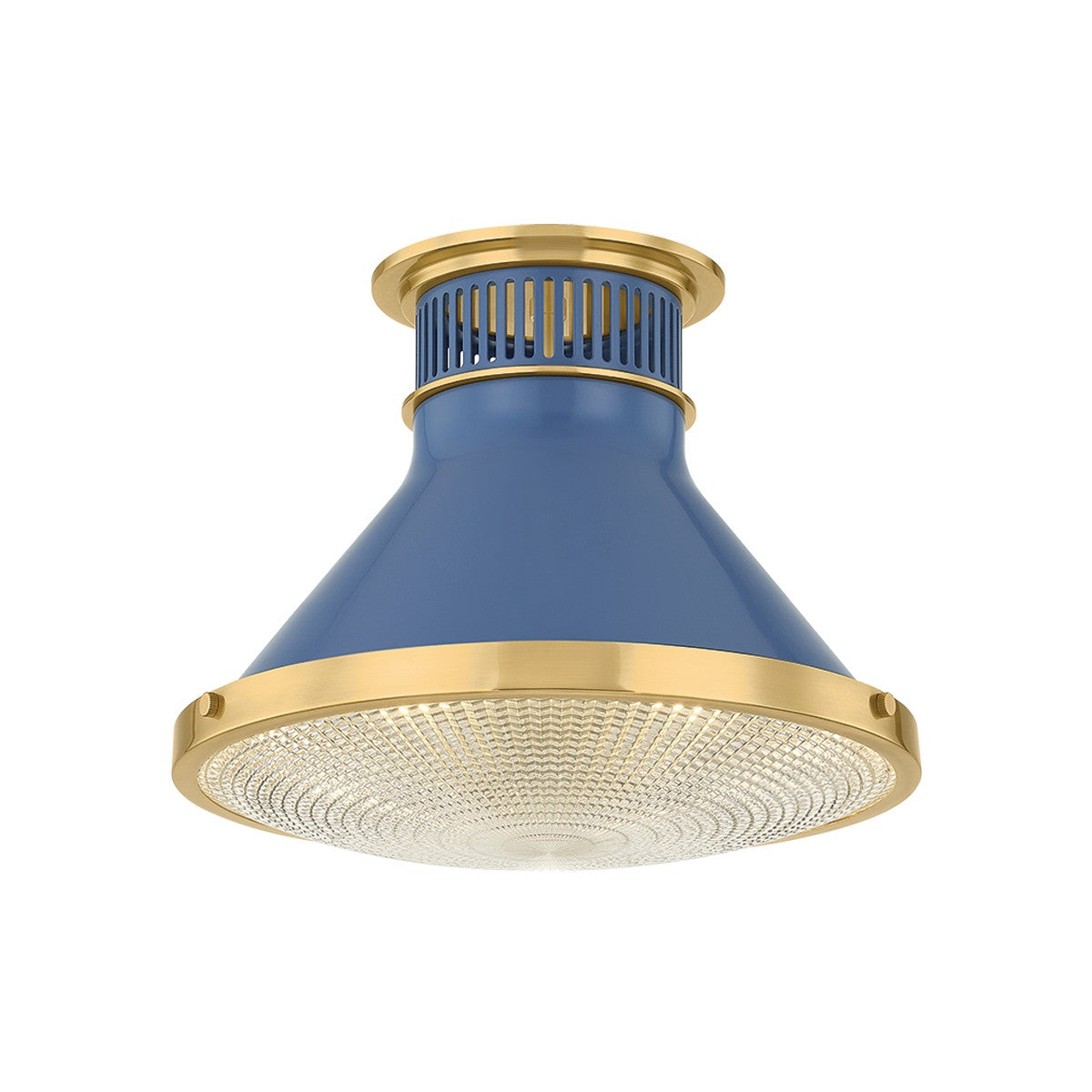 Hudson Valley - MDS2402-AGB/FBL - One Light Flush Mount - Highclere - Aged Brass