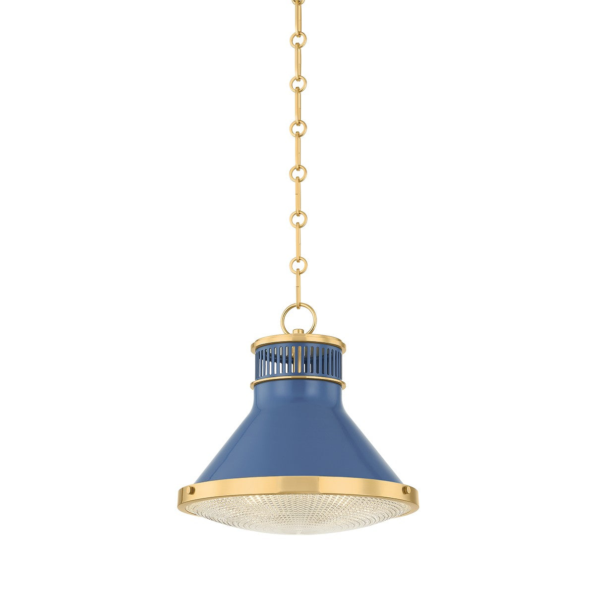 Hudson Valley - MDS2404-AGB/FBL - One Light Pendant - Highclere - Aged Brass