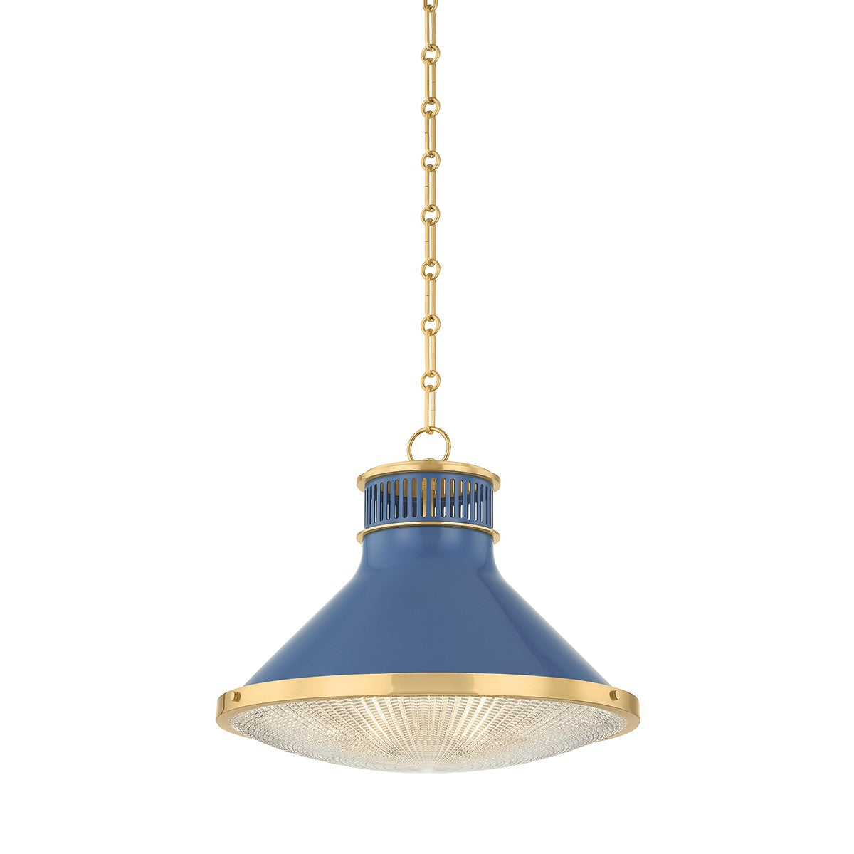 Hudson Valley - MDS2405-AGB/FBL - One Light Pendant - Highclere - Aged Brass