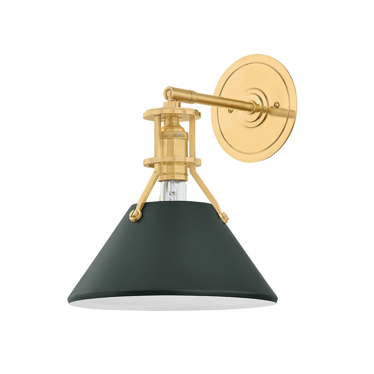 Hudson Valley - MDS350-AGB/SSG - One Light Wall Sconce - Painted No. 2 - Aged Brass