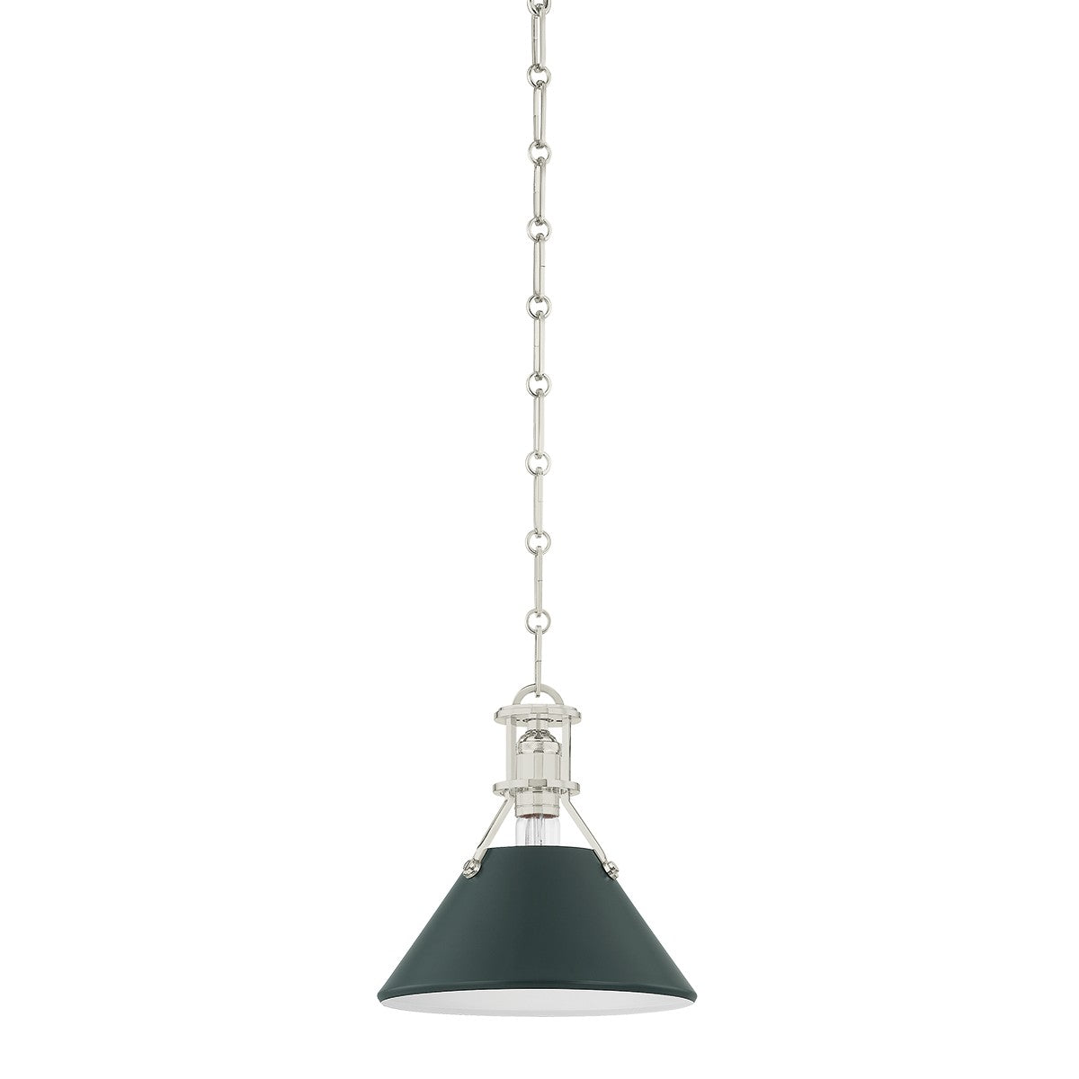 Hudson Valley - MDS351-PN/SSG - One Light Pendant - Painted No. 2 - Polished Nickel