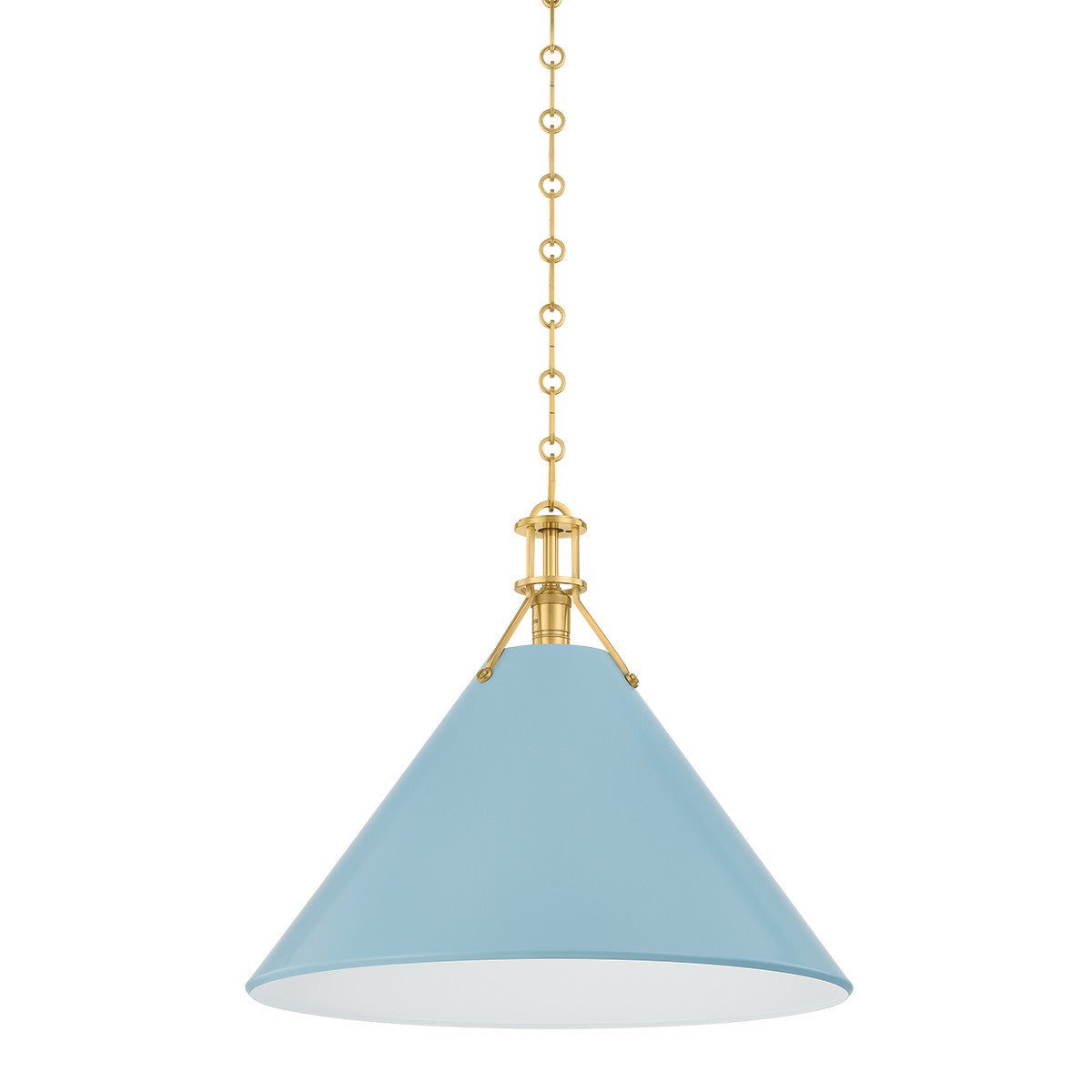 Hudson Valley - MDS352L-AGB/BB - One Light Pendant - Painted No. 2 - Aged Brass