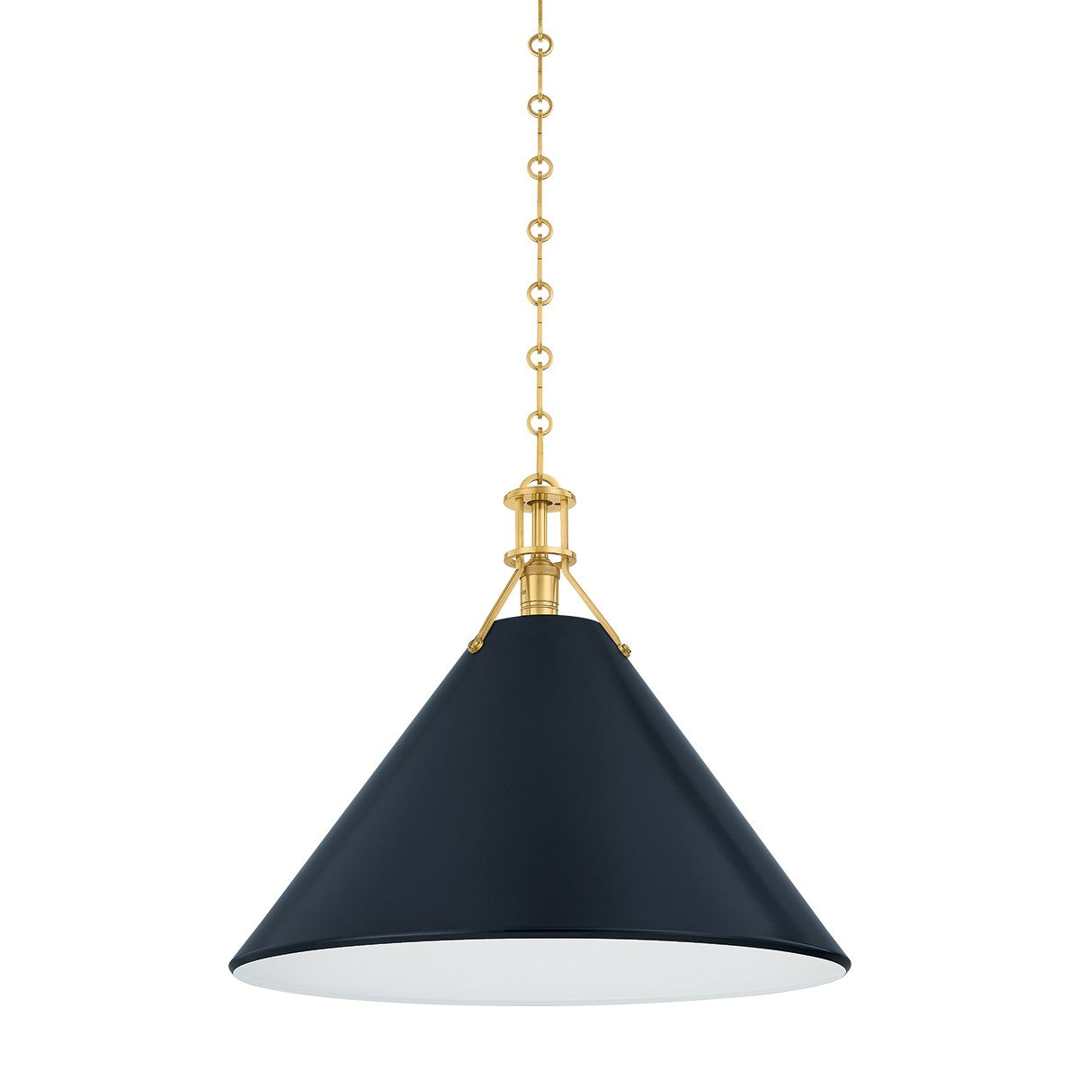 Hudson Valley - MDS352L-AGB/DBL - One Light Pendant - Painted No. 2 - Aged Brass