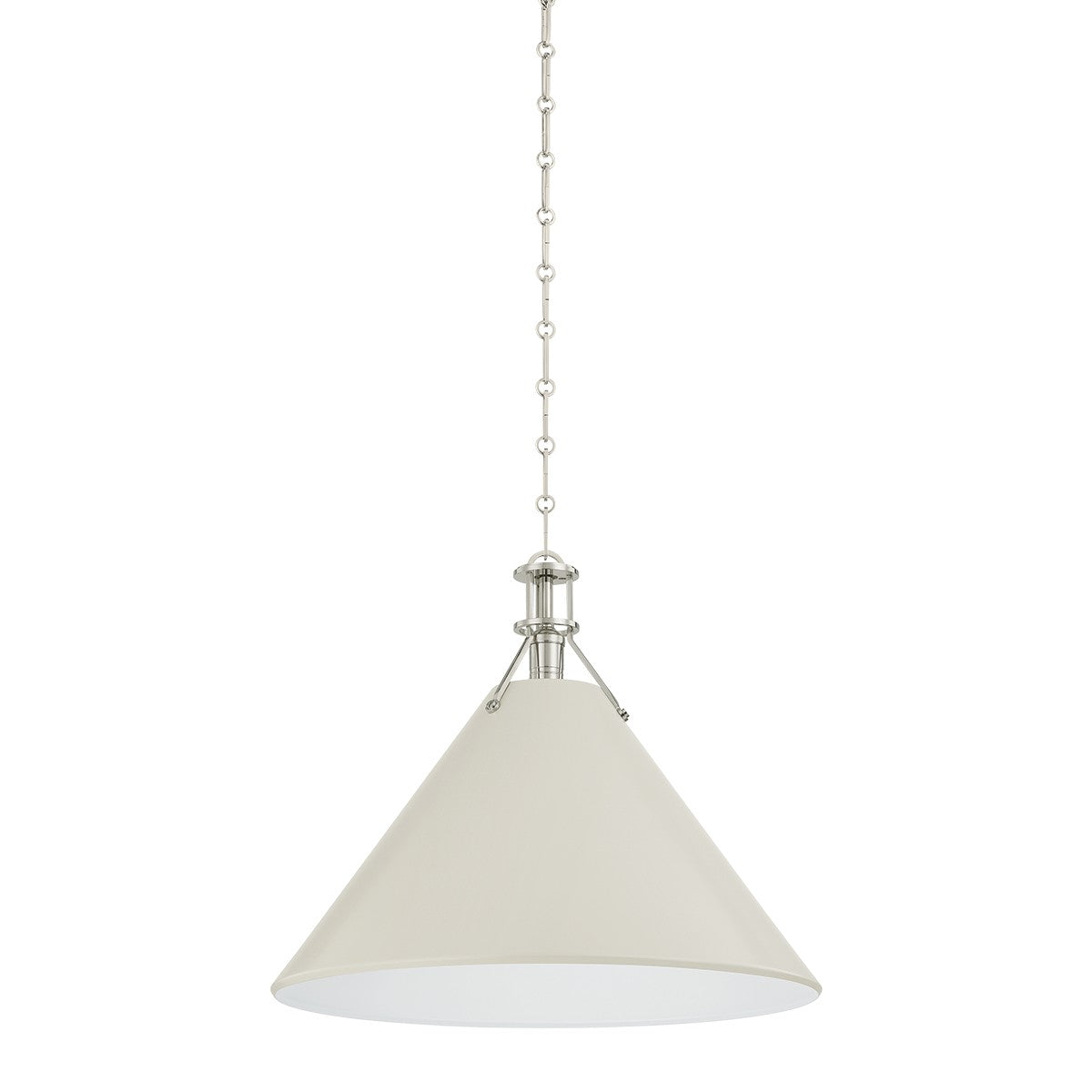 Hudson Valley - MDS352L-PN/OW - One Light Pendant - Painted No. 2 - Polished Nickel