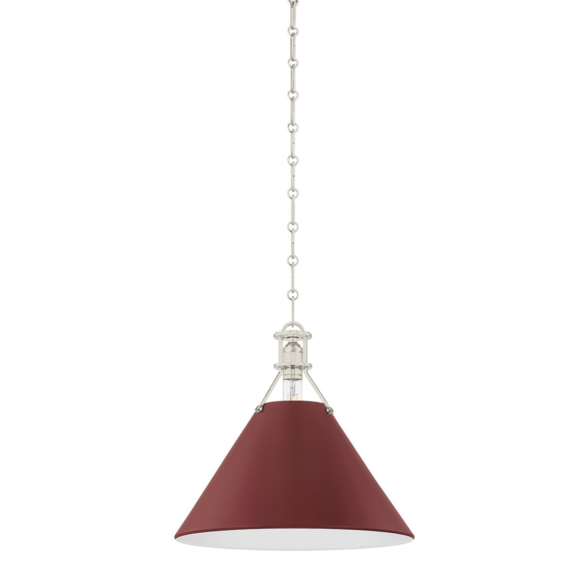 Hudson Valley - MDS352-PN/CRN - One Light Pendant - Painted No. 2 - Polished Nickel