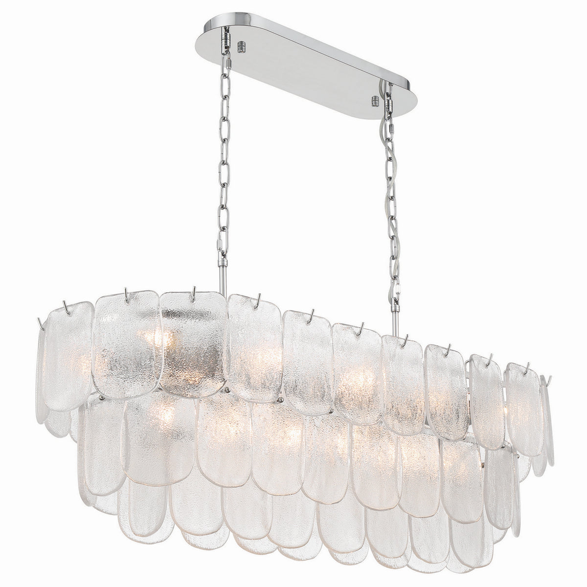 Artcraft - AC12054CR - 12 Light Island Pendant - Bianca - Polished Nickel, Crystalline