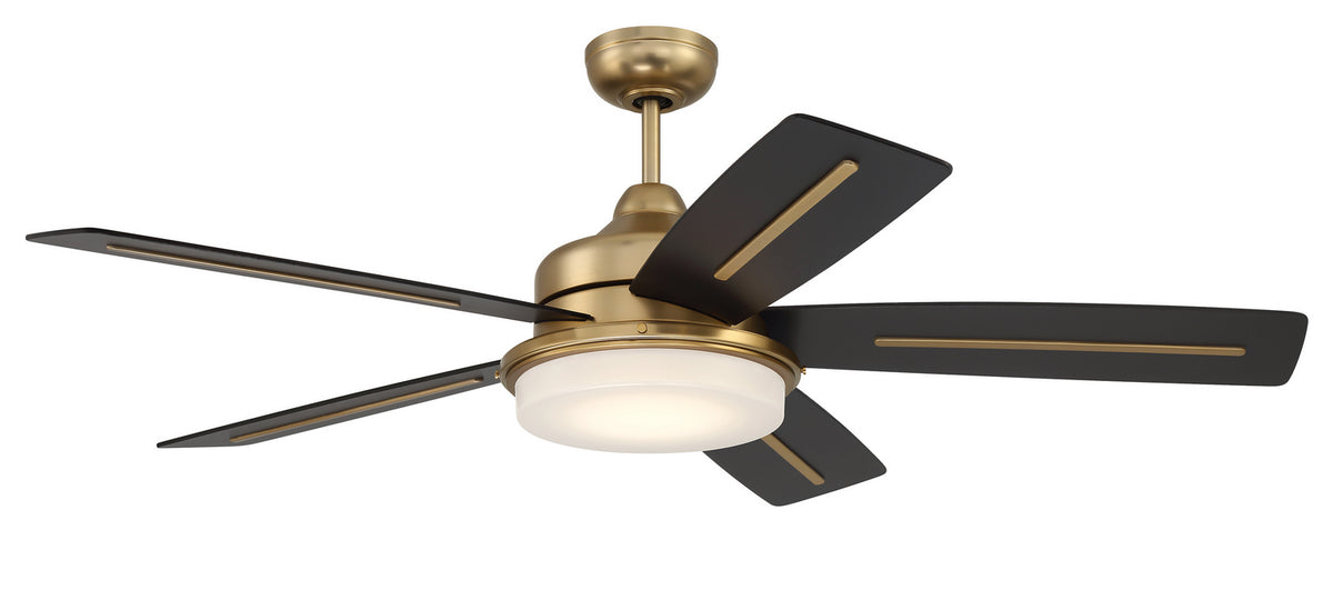Craftmade - DRW54SB5-NWF - 54" Ceiling Fan - Drew 54" Ceiling fan, no Wifi - Satin Brass