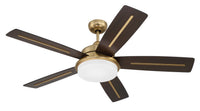 Craftmade - DRW54SB5-NWF - 54" Ceiling Fan - Drew 54" Ceiling fan, no Wifi - Satin Brass