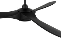 Craftmade - EVY60FB3-NWF - 60" Ceiling Fan - Envy 60" Ceiling Fan, Damp Rated, no Wifi - Flat Black