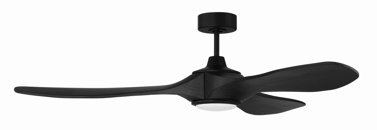 Craftmade - EVY60FB3-NWF - 60" Ceiling Fan - Envy 60" Ceiling Fan, Damp Rated, no Wifi - Flat Black