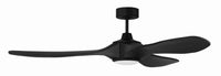 Craftmade - EVY60FB3-NWF - 60" Ceiling Fan - Envy 60" Ceiling Fan, Damp Rated, no Wifi - Flat Black