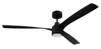 Craftmade - PHB60FB3-NWF - 60" Ceiling Fan - Phoebe 60" Indoor/Outdoor Ceiling fan no Wifi - Flat Black