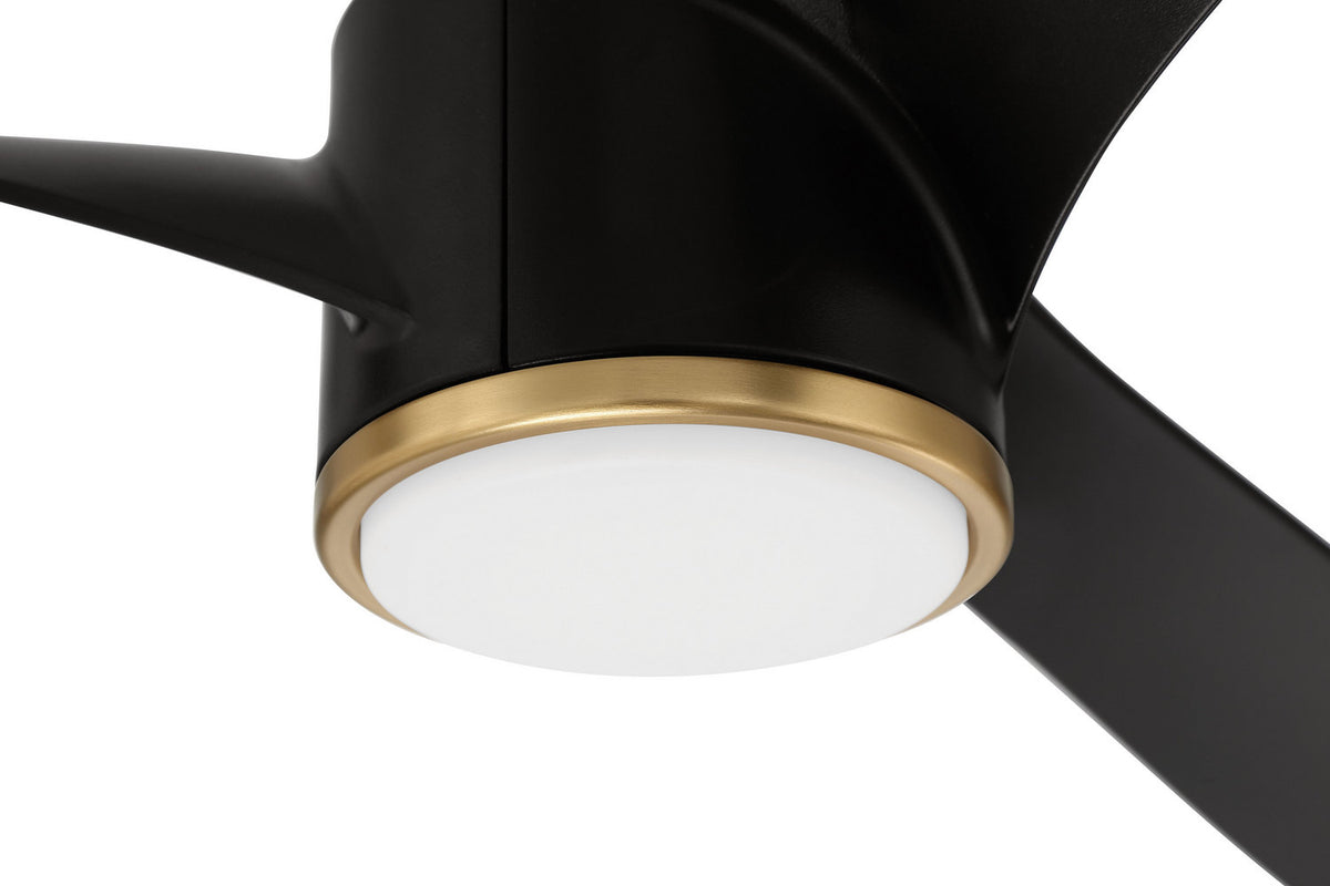 Craftmade - PHB60FBSB3-NWF - 60" Ceiling Fan - Phoebe 60" Indoor Ceiling Fan without Wifi - Flat Black/Satin Brass