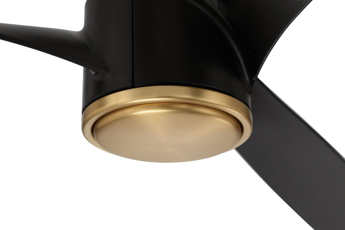 Craftmade - PHB60FBSB3-NWF - 60" Ceiling Fan - Phoebe 60" Indoor Ceiling Fan without Wifi - Flat Black/Satin Brass