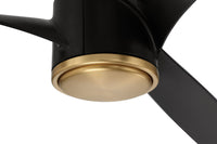 Craftmade - PHB60FBSB3-NWF - 60" Ceiling Fan - Phoebe 60" Indoor Ceiling Fan without Wifi - Flat Black/Satin Brass