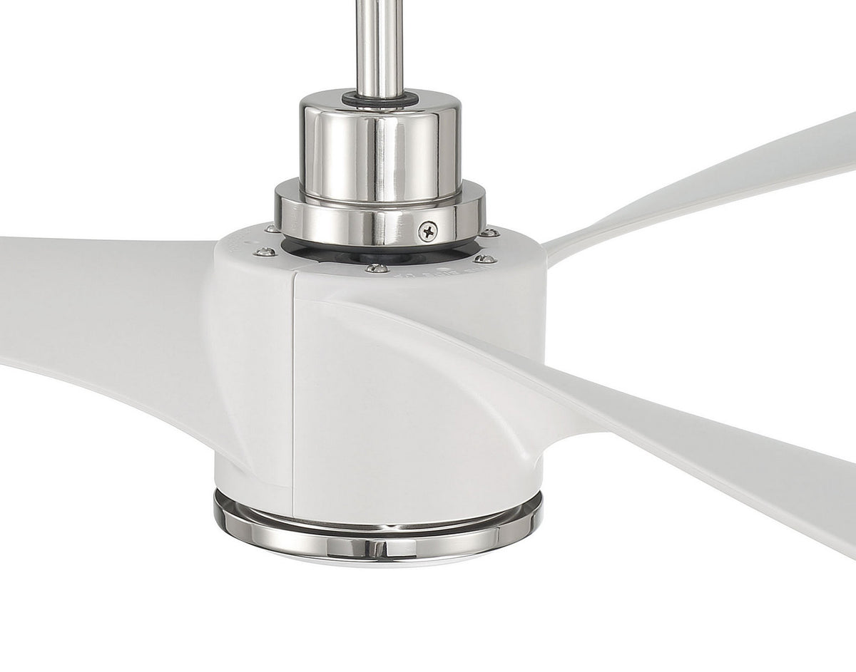 Craftmade - PHB60WPLN3-NWF - 60" Ceiling Fan - Phoebe 60" Indoor Ceiling Fan without Wifi - White/Polished Nickel