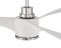 Craftmade - PHB60WPLN3-NWF - 60" Ceiling Fan - Phoebe 60" Indoor Ceiling Fan without Wifi - White/Polished Nickel