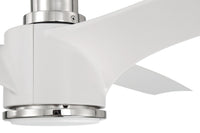 Craftmade - PHB60WPLN3-NWF - 60" Ceiling Fan - Phoebe 60" Indoor Ceiling Fan without Wifi - White/Polished Nickel