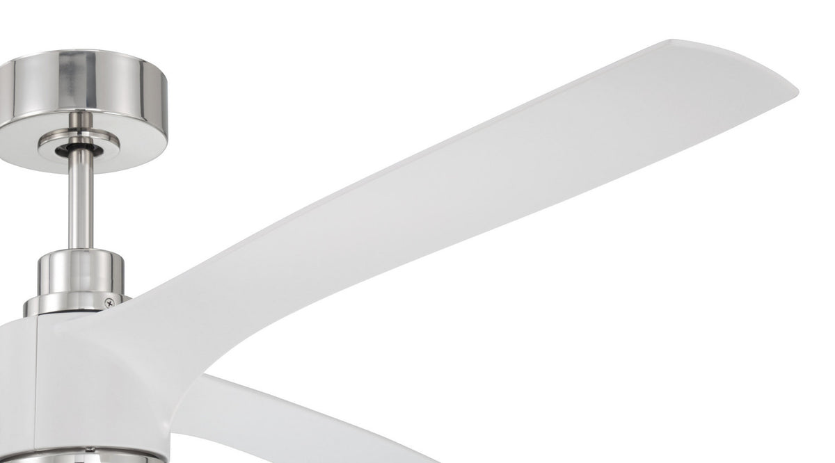 Craftmade - PHB60WPLN3-NWF - 60" Ceiling Fan - Phoebe 60" Indoor Ceiling Fan without Wifi - White/Polished Nickel