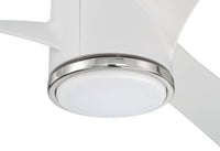 Craftmade - PHB60WPLN3-NWF - 60" Ceiling Fan - Phoebe 60" Indoor Ceiling Fan without Wifi - White/Polished Nickel
