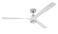 Craftmade - PHB60WPLN3-NWF - 60" Ceiling Fan - Phoebe 60" Indoor Ceiling Fan without Wifi - White/Polished Nickel
