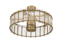 Craftmade - RVL28SB4-NWF - 24" Ceiling Fan - Reveal 24" Fandelier no Wifi - Satin Brass