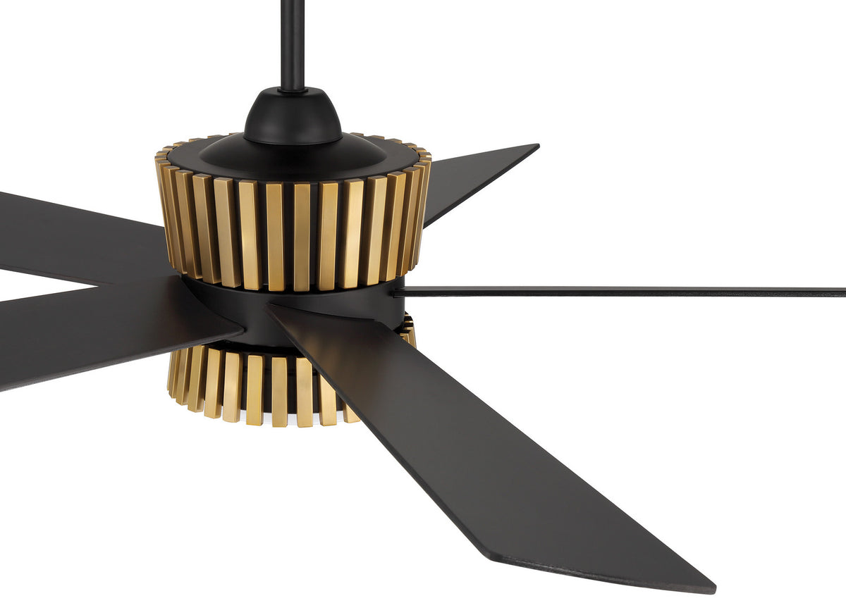 Craftmade - TRY52FBSB5-NWF - 52" Ceiling Fan - Theiry 52" Ceiling Fan no Wifi - Flat Black/Satin Brass