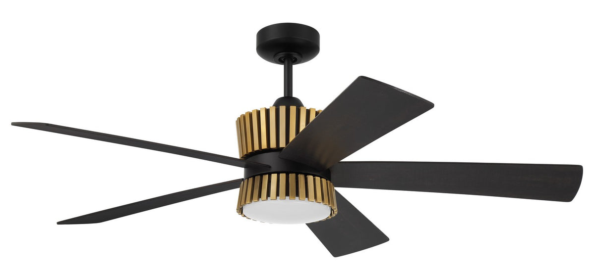 Craftmade - TRY52FBSB5-NWF - 52" Ceiling Fan - Theiry 52" Ceiling Fan no Wifi - Flat Black/Satin Brass