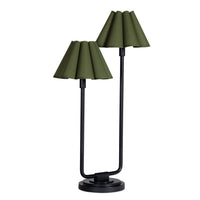 Regina Andrew - 13-1691BB-GRN - Two Light Table Lamp - Polly - Blackened Brass