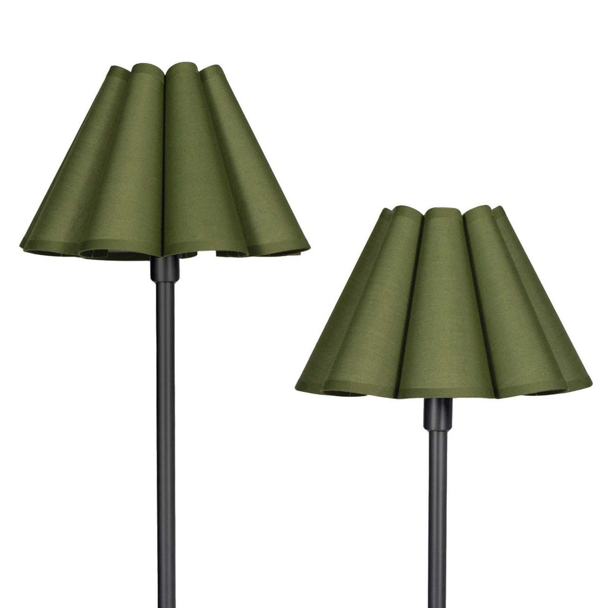 Regina Andrew - 13-1691BB-GRN - Two Light Table Lamp - Polly - Blackened Brass