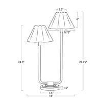 Regina Andrew - 13-1691BB-GRN - Two Light Table Lamp - Polly - Blackened Brass