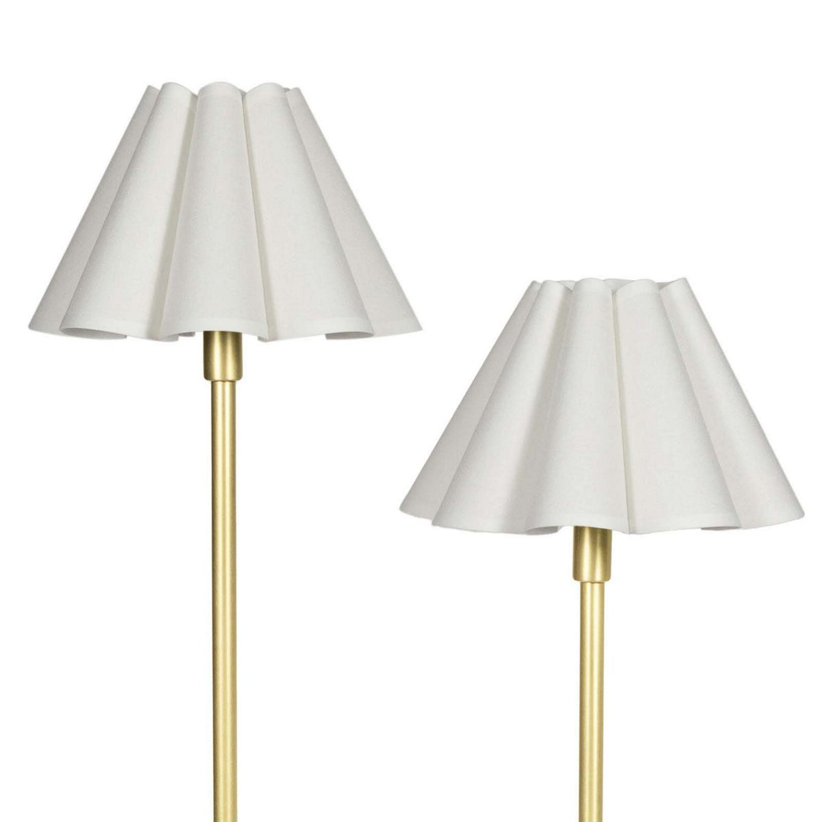 Regina Andrew - 13-1691NB-WT - Two Light Table Lamp - Polly - Natural Brass