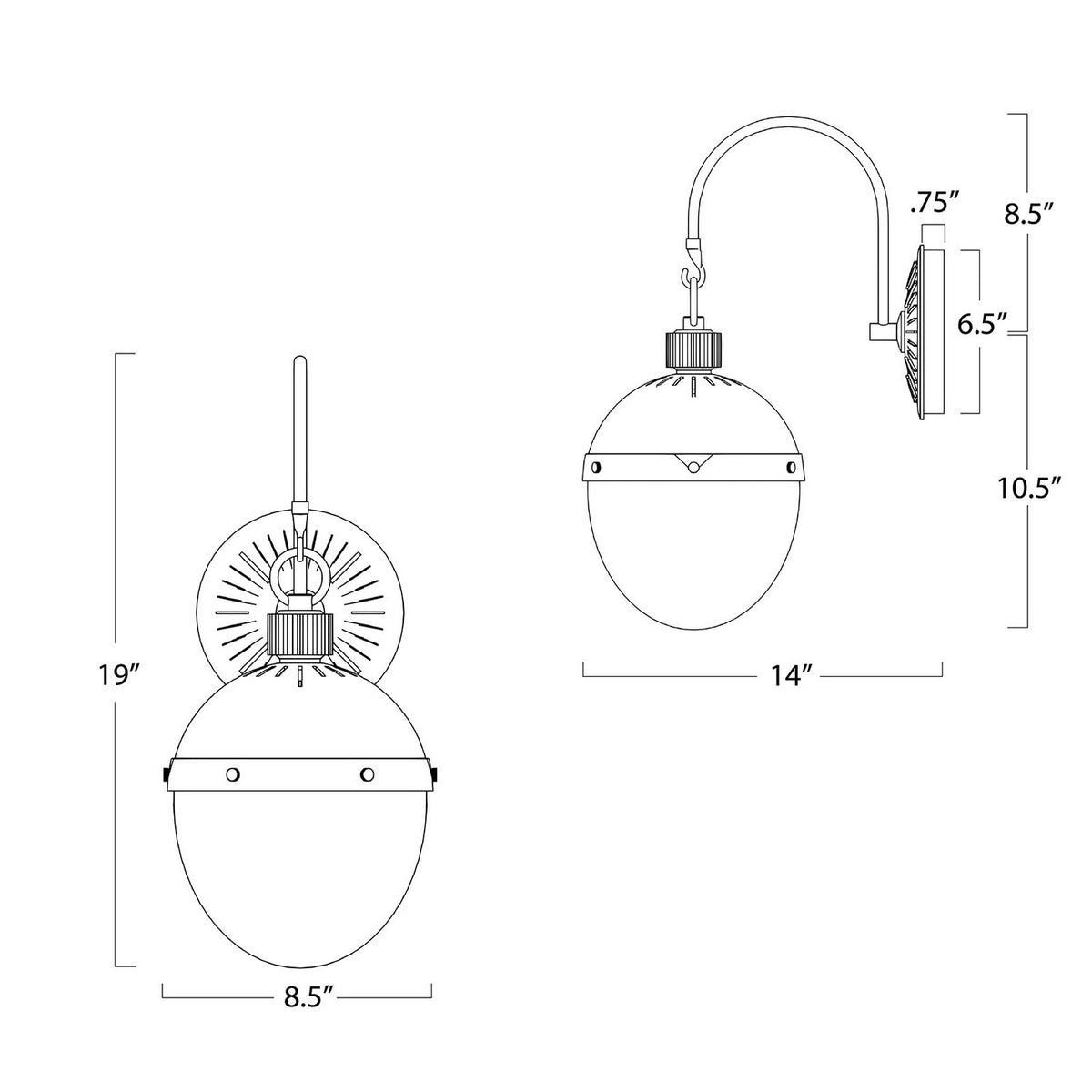 Regina Andrew - 15-1056NB - One Light Wall Sconce - Otis - Natural Brass