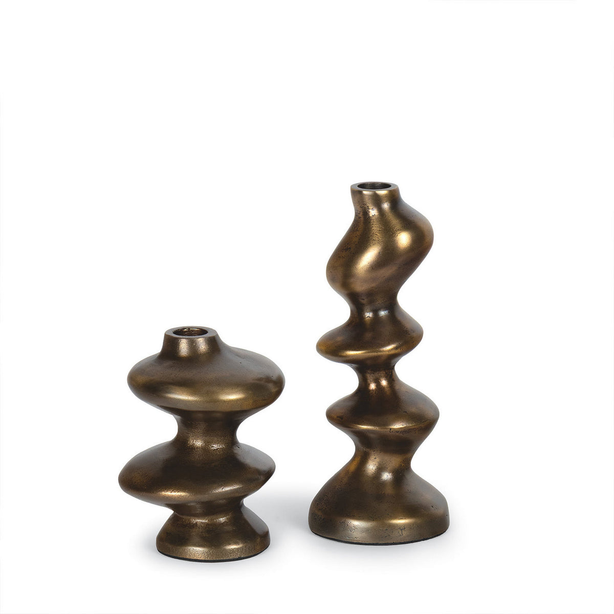 Regina Andrew - 20-1668BRS - Candle Holder Set - Blobby - Brass