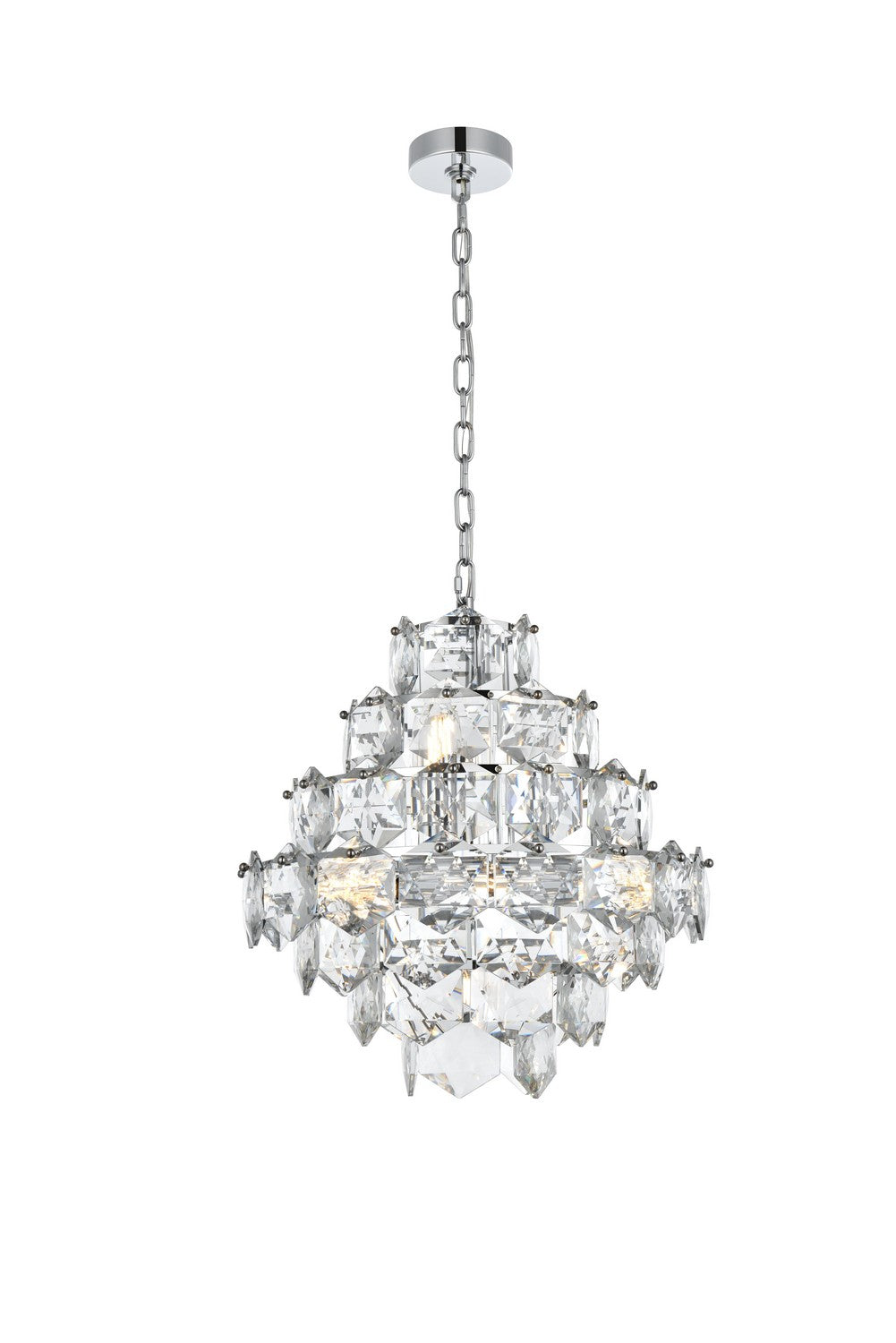 Elegant Lighting - 1050G20C - 11 Light Chandelier - Adaline - Chrome and Clear