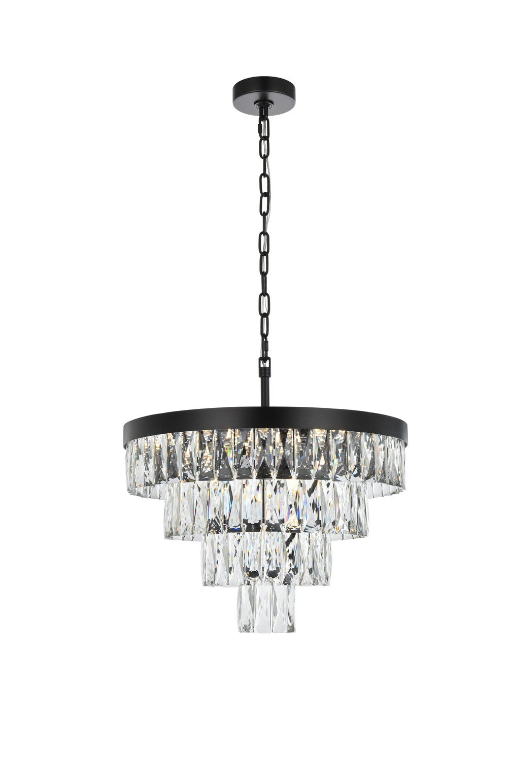 Elegant Lighting - 1060D20BK - Ten Light Chandelier - Josephine - Black