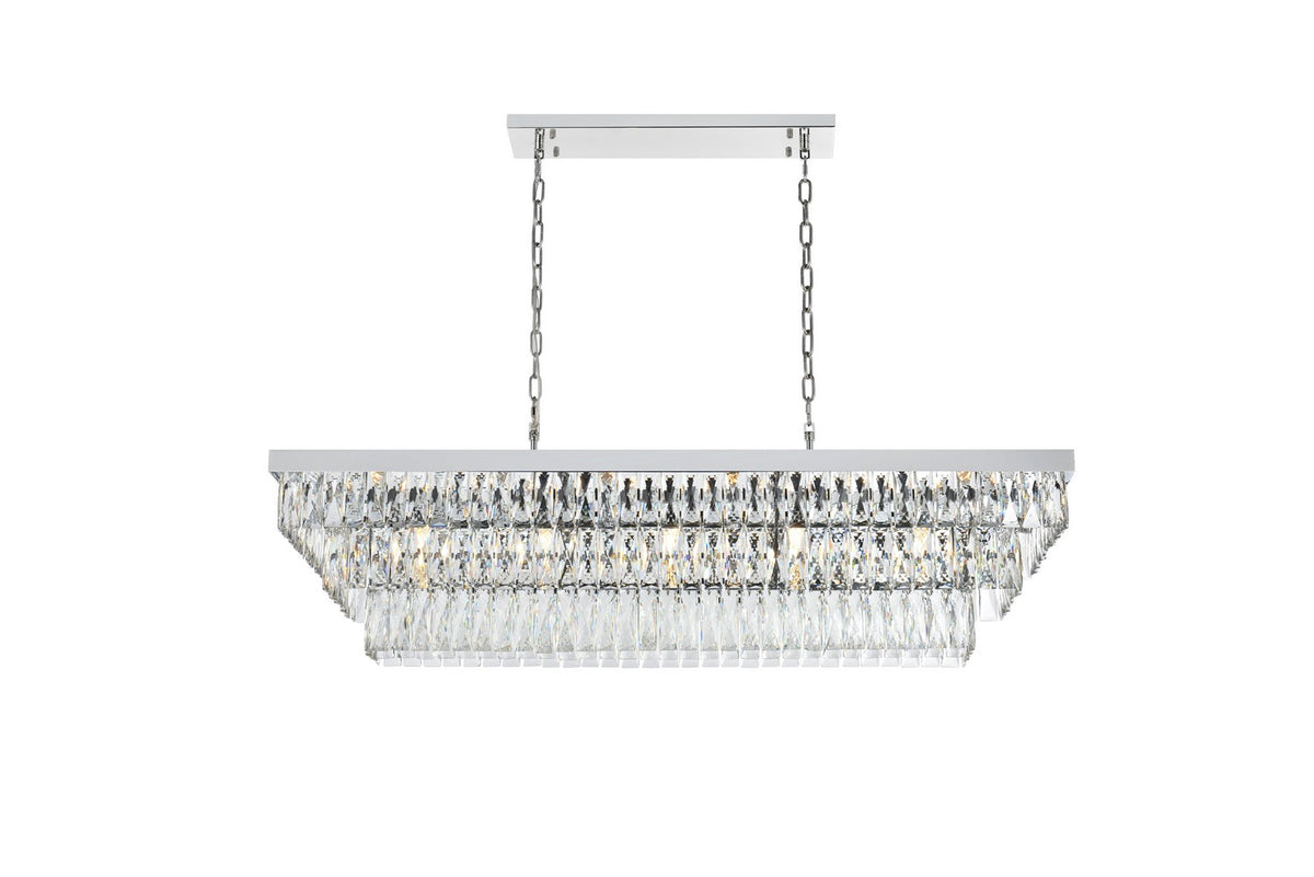 Elegant Lighting - 1060G48C - 17 Light Chandelier - Josephine - Chrome and Clear