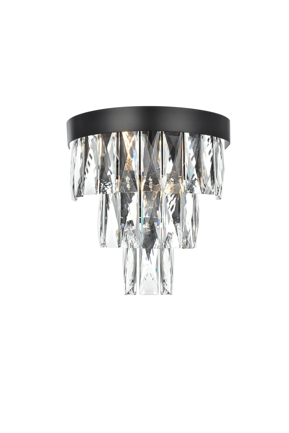 Elegant Lighting - 1060W10BK - Two Light Wall Sconce - Josephine - Black and Clear