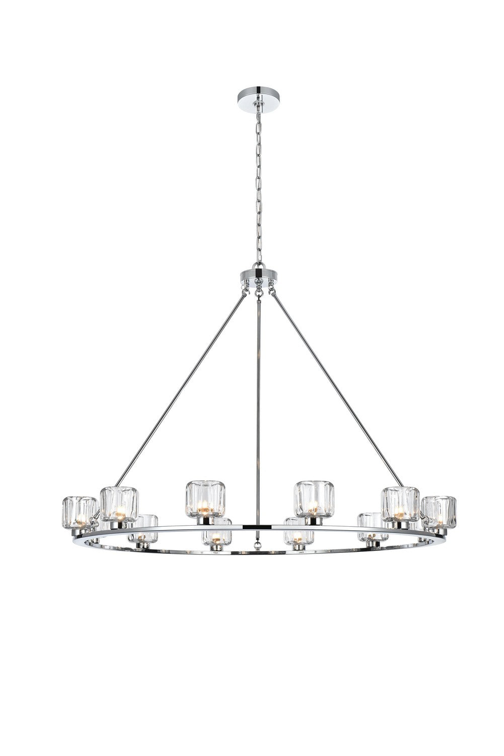 Elegant Lighting - 5100D48C - 12 Light Chandelier - Cadence - Chrome and Clear