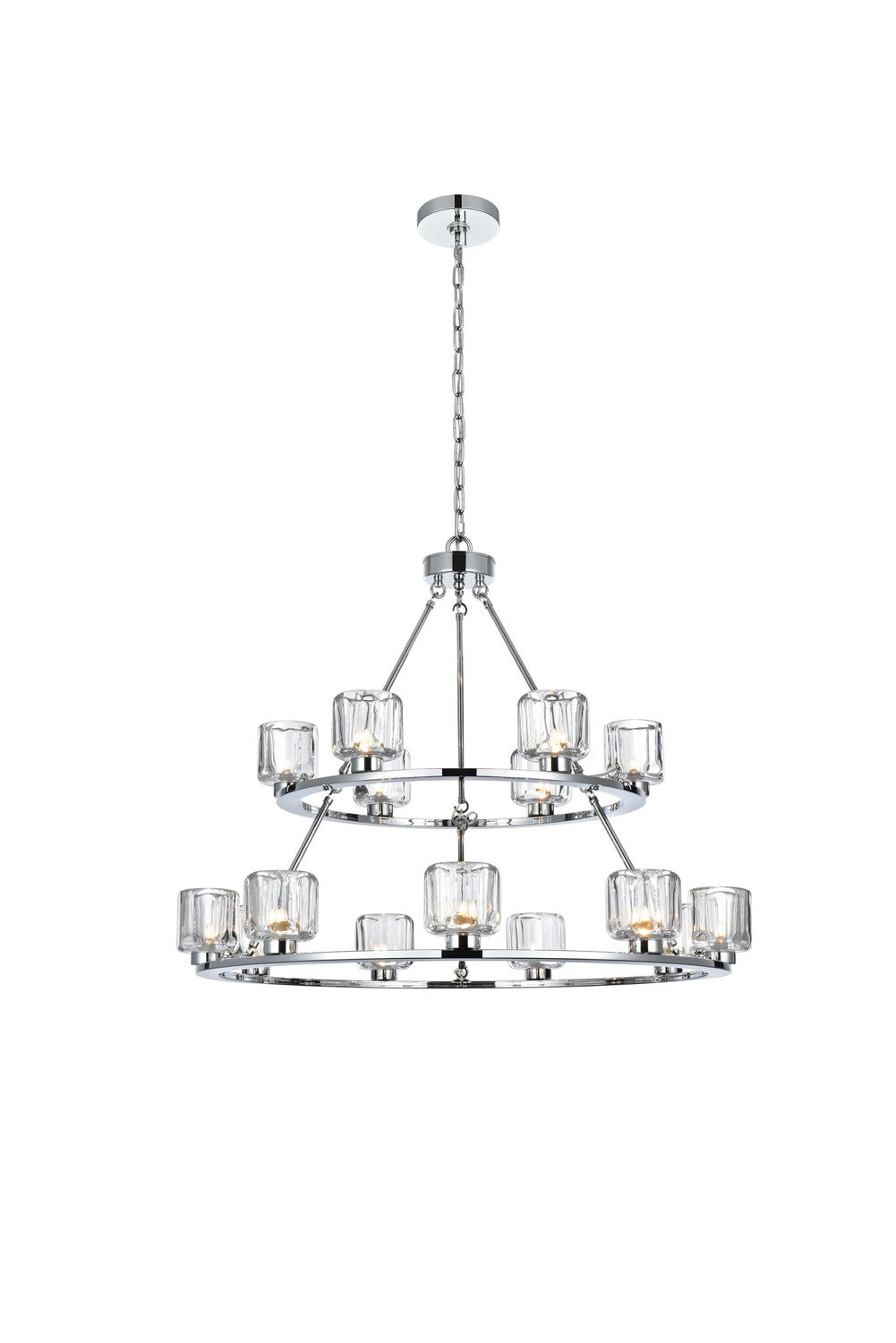 Elegant Lighting - 5100L236C - 15 Light Chandelier - Cadence - Chrome and Clear