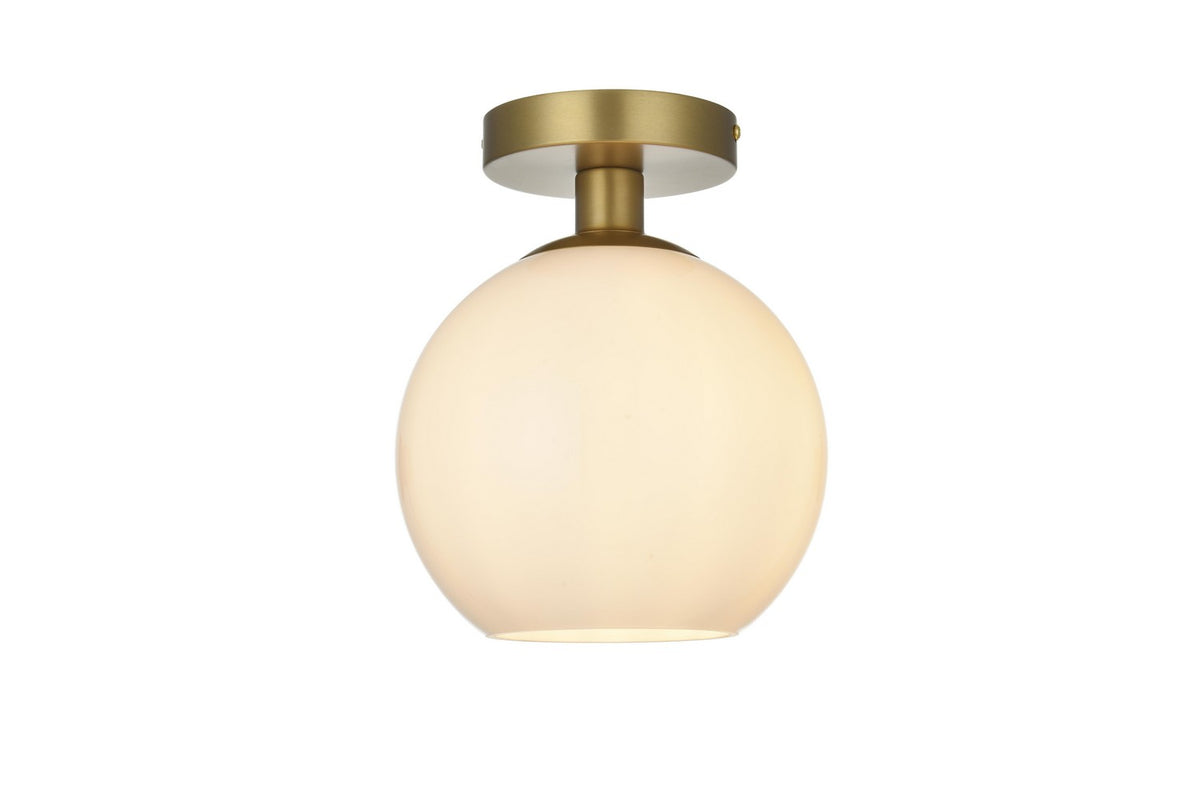 Elegant Lighting - LD2205SG - One Light Flush Mount - Baxter - Satin Gold and Frosted white