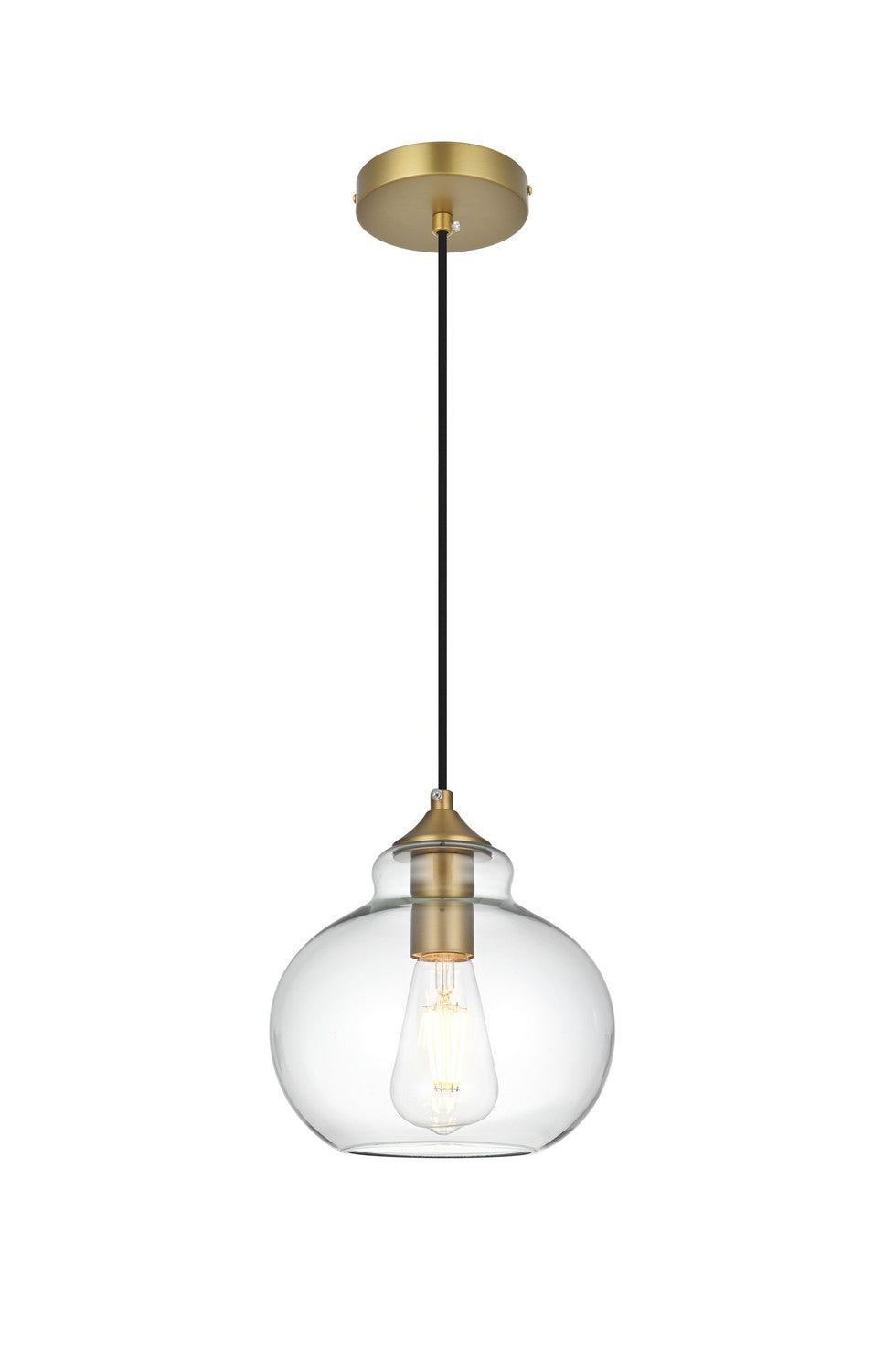 Elegant Lighting - LD2245SG - One Light Pendant - Destry - Satin Gold