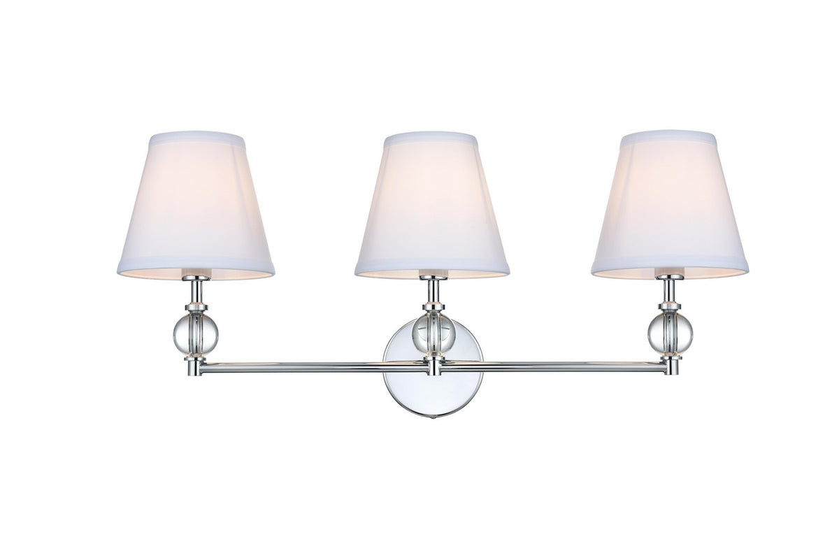 Elegant Lighting - LD7023W24C - Three Light Wall Sconce - Bethany - Chrome and White