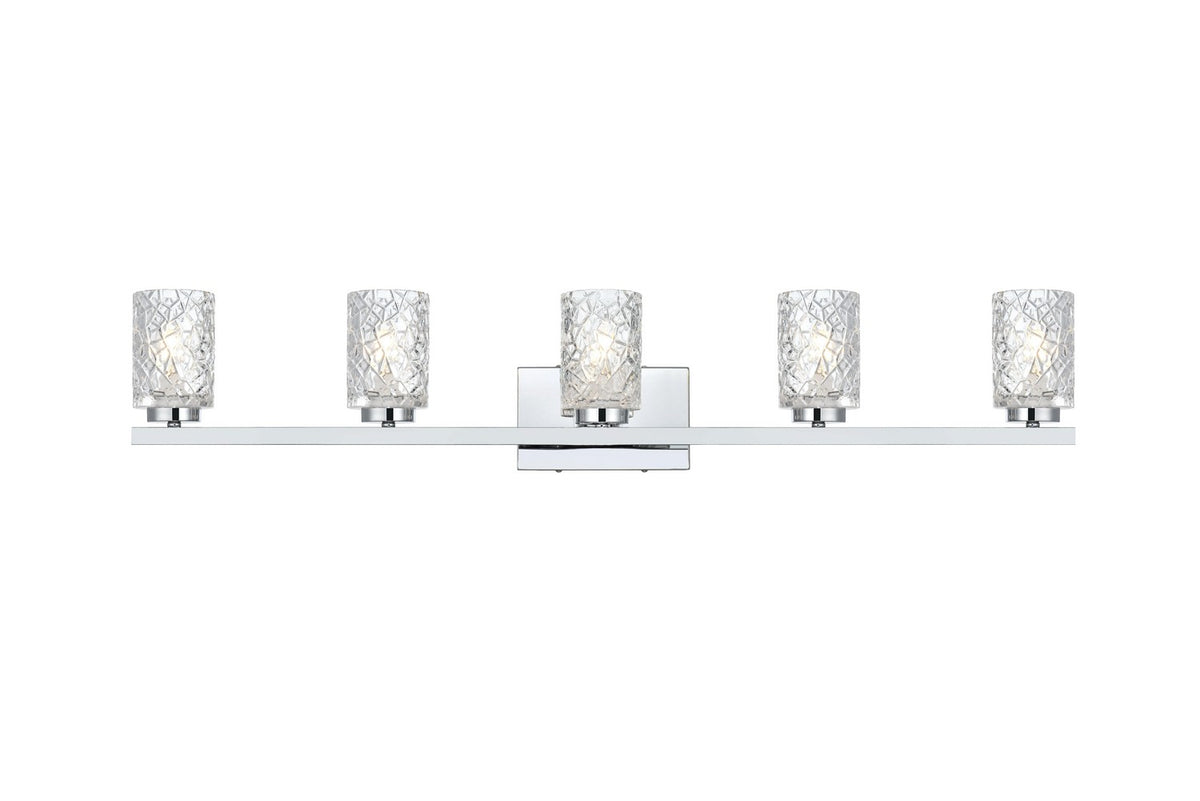 Elegant Lighting - LD7029W41C - Five Light Wall Sconce - Cassie - Chrome and Clear