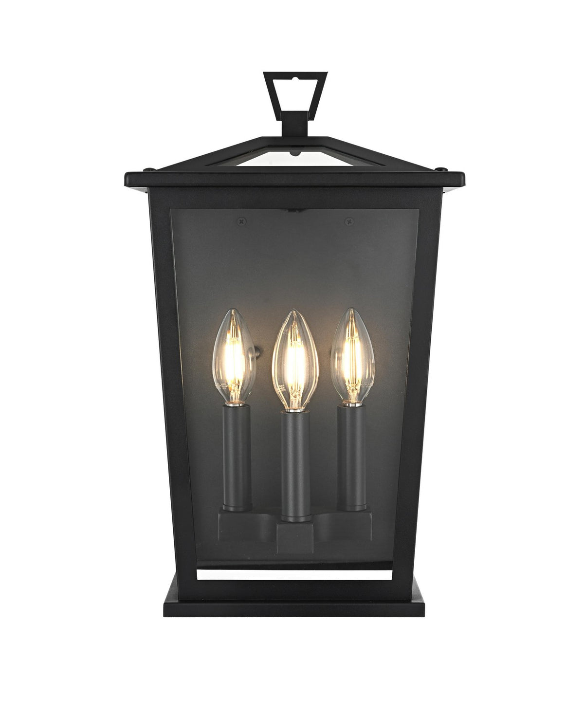Elegant Lighting - OD331W16BK - Three Light Outdoor Wall Sconce - Richmond - Black